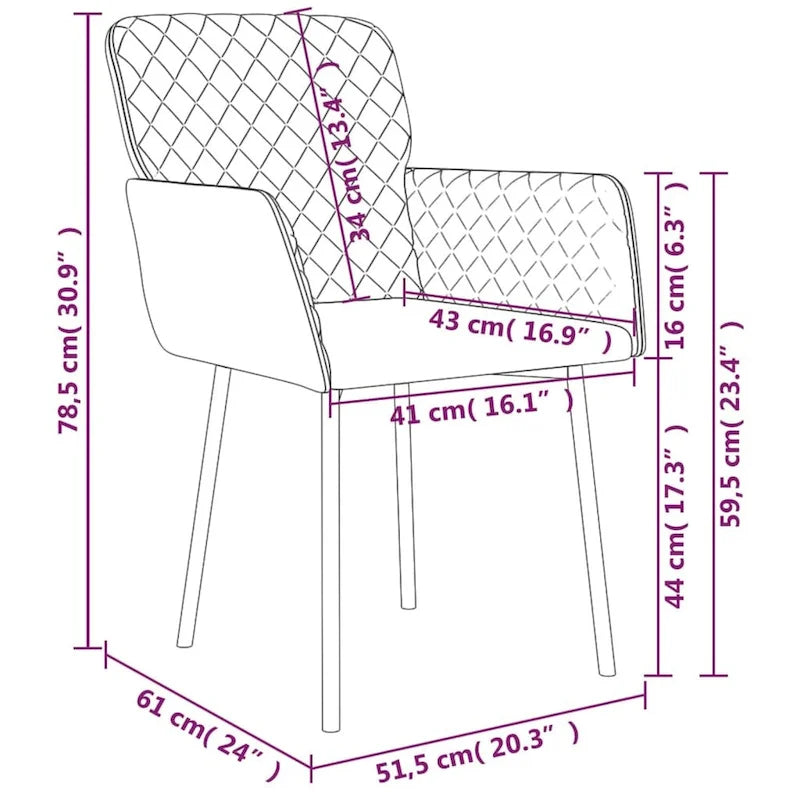 Chaise de salle à manger capitonnée en velours gris clair/gris foncé/crème/noir avec accoudoirs et dossier rembourrés en mousse, lot de 2, pour 2 personnes
