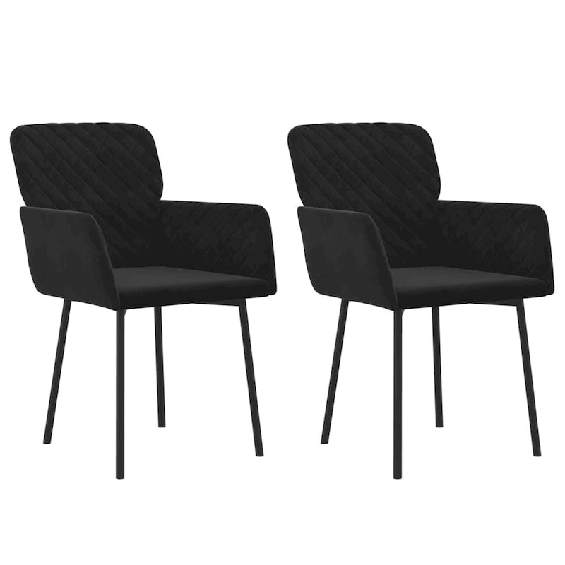 Chaise de salle à manger capitonnée en velours gris clair/gris foncé/crème/noir avec accoudoirs et dossier rembourrés en mousse, lot de 2, pour 2 personnes