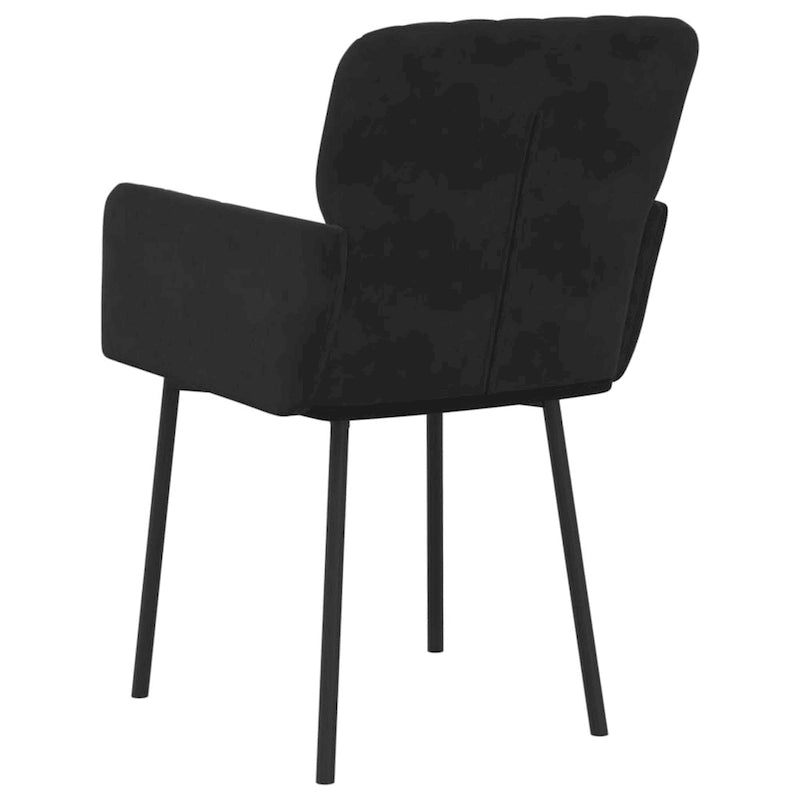 Chaise de salle à manger capitonnée en velours gris clair/gris foncé/crème/noir avec accoudoirs et dossier rembourrés en mousse, lot de 2, pour 2 personnes