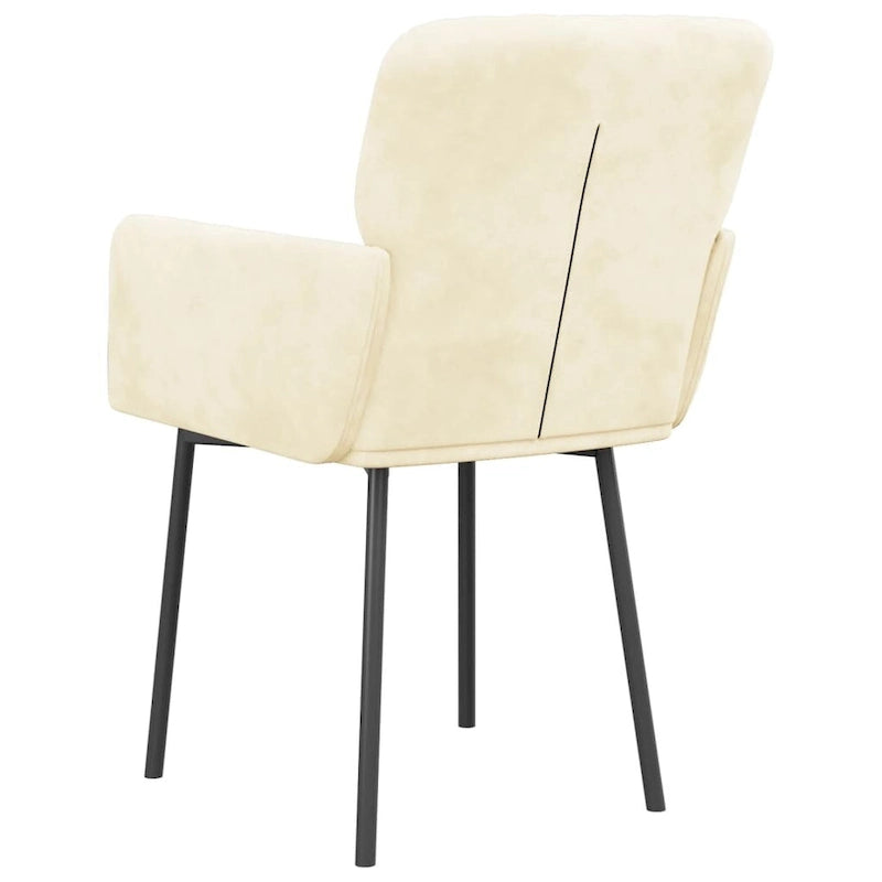 Chaise de salle à manger capitonnée en velours gris clair/gris foncé/crème/noir avec accoudoirs et dossier rembourrés en mousse, lot de 2, pour 2 personnes