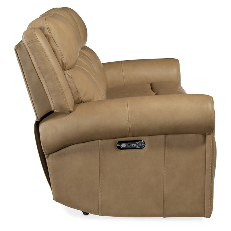 Canapé inclinable électrique en cuir de 226 cm avec gravité zéro, appuie-tête électrique et port USB, 3 places