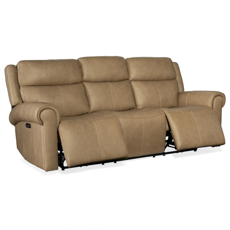 Canapé inclinable électrique en cuir de 226 cm avec gravité zéro, appuie-tête électrique et port USB, 3 places