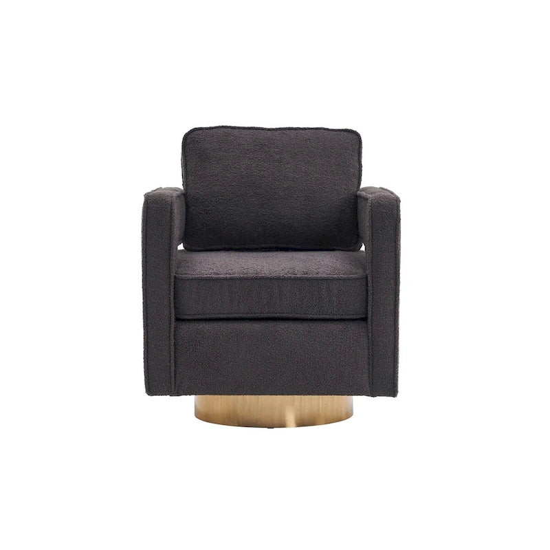 Fauteuil club pivotant à 360° Blanc/Orange/Gris/Vert avec ressorts ensachés et coussin amovible, 1 place