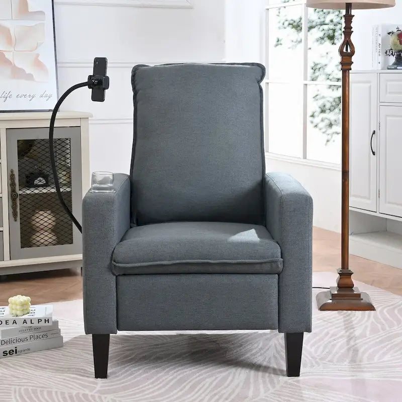 Fauteuil d'appoint en tissu avec pieds en bouleau et coussin en mousse, 1 place, Rouge/Beige/Gris/Jaune