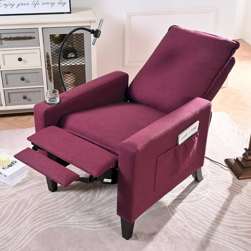 Fauteuil d'appoint en tissu avec pieds en bouleau et coussin en mousse, 1 place, Rouge/Beige/Gris/Jaune