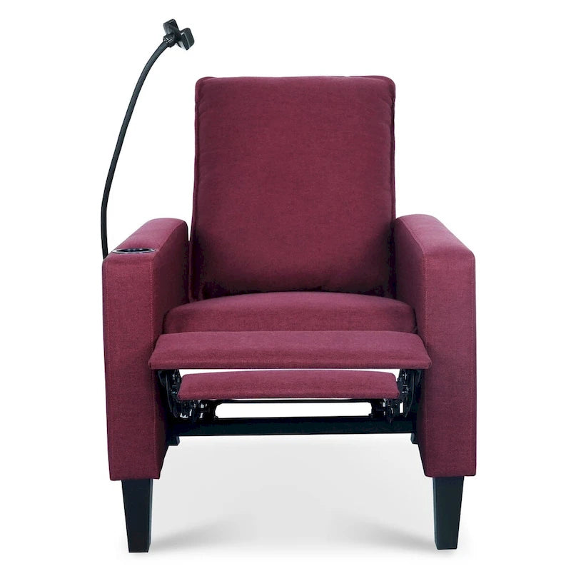 Fauteuil d'appoint en tissu avec pieds en bouleau et coussin en mousse, 1 place, Rouge/Beige/Gris/Jaune