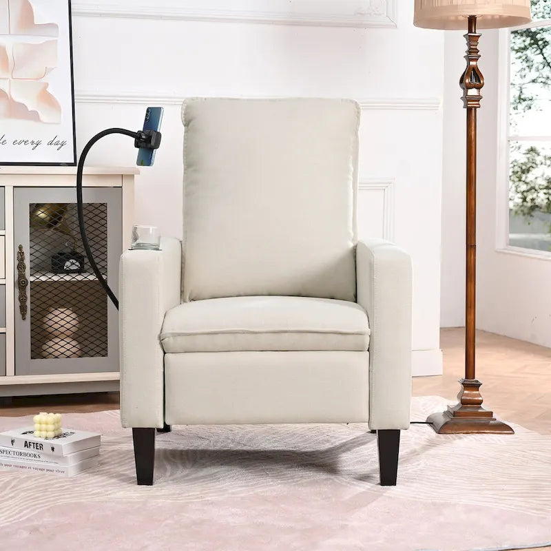 Fauteuil d'appoint en tissu avec pieds en bouleau et coussin en mousse, 1 place, Rouge/Beige/Gris/Jaune