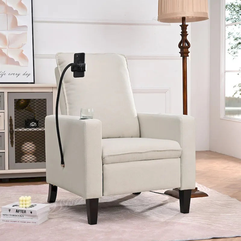 Fauteuil d'appoint en tissu avec pieds en bouleau et coussin en mousse, 1 place, Rouge/Beige/Gris/Jaune