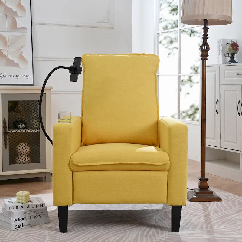 Fauteuil d'appoint en tissu avec pieds en bouleau et coussin en mousse, 1 place, Rouge/Beige/Gris/Jaune