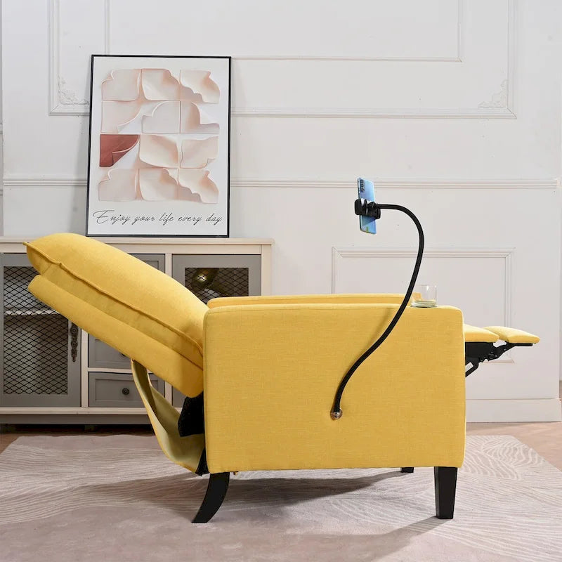 Fauteuil d'appoint en tissu avec pieds en bouleau et coussin en mousse, 1 place, Rouge/Beige/Gris/Jaune