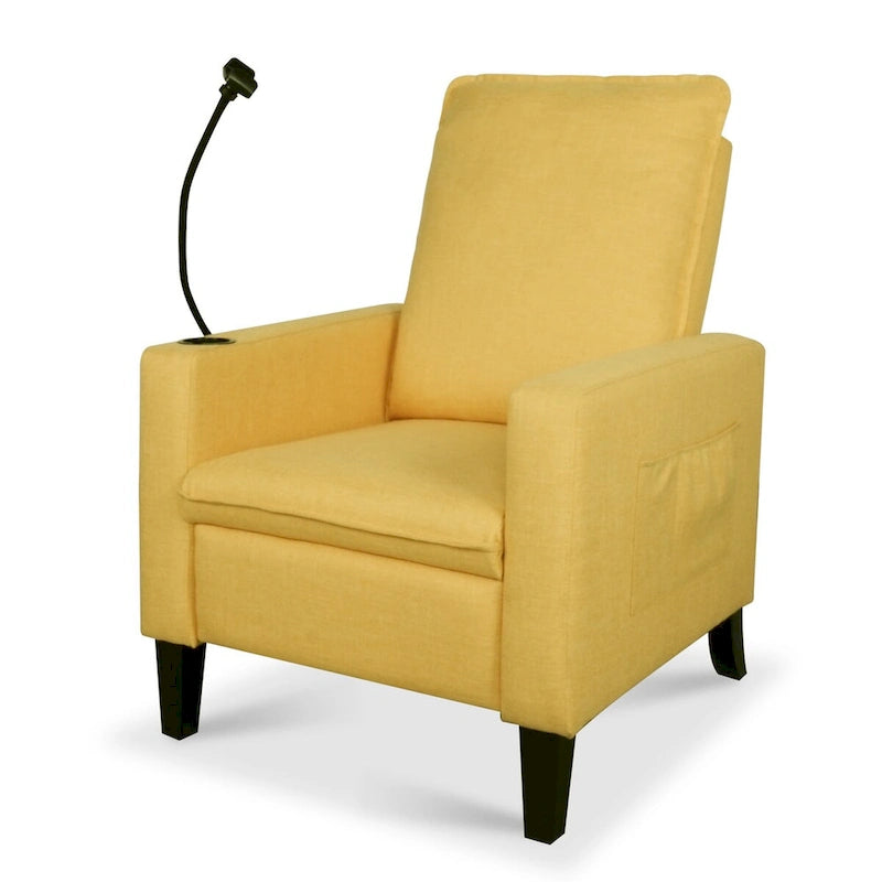 Fauteuil d'appoint en tissu avec pieds en bouleau et coussin en mousse, 1 place, Rouge/Beige/Gris/Jaune