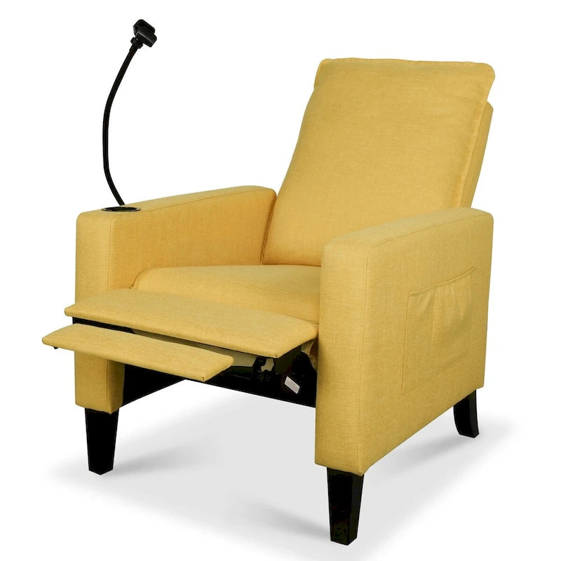 Fauteuil d'appoint en tissu avec pieds en bouleau et coussin en mousse, 1 place, Rouge/Beige/Gris/Jaune