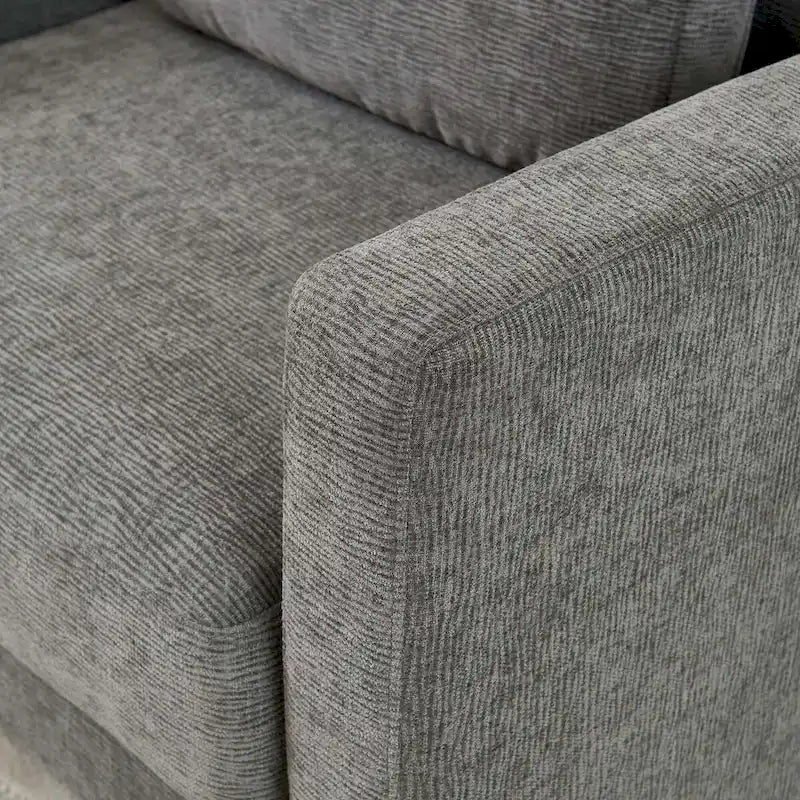 Fauteuil d'appoint en chenille de style Mid-Century, 1 place, vert/orange/gris/beige