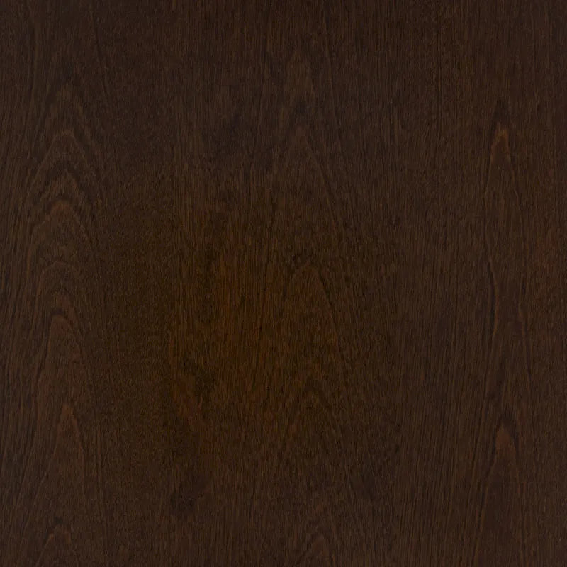 Table d'appoint ronde en bois à dessus marron/terre d'ombre/blanc avec base carrée en métal