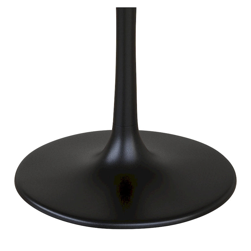 Table à manger moderne plateau marbre gris/noir, piètement acier, pour 4-6 personnes