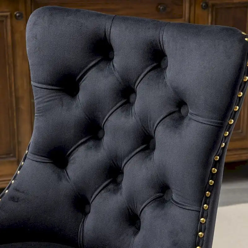 Chaise de bureau/maison en velours capitonné beige/noir/rose/gris avec base en métal doré, hauteur réglable et pivotement à 360°, pour 1 personne