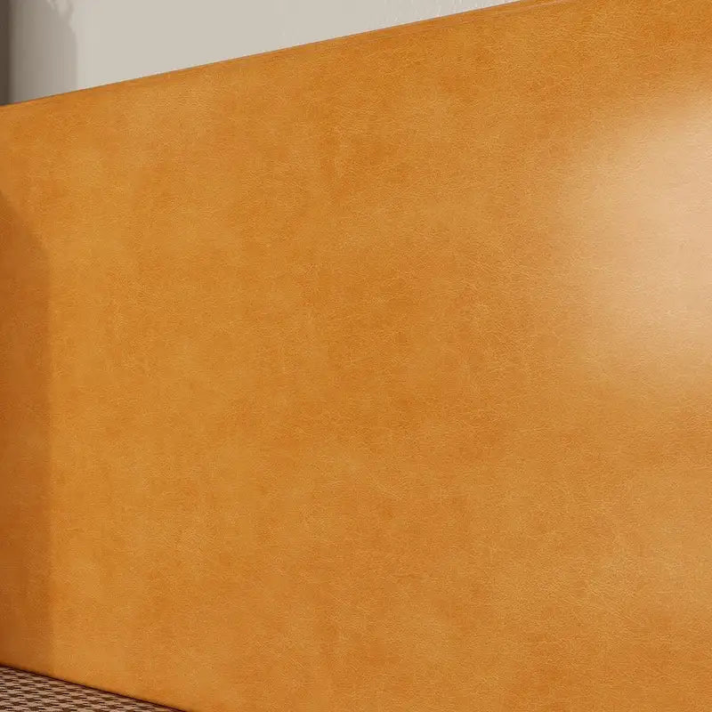 Banc à chaussures d'entrée en bois naturel avec coussin en pied-de-poule et dossier en PU, 1 place