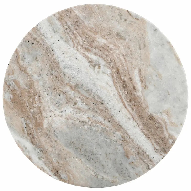 Table d'appoint/Table basse ronde en marbre marron/vert/rouge/blanc/noir