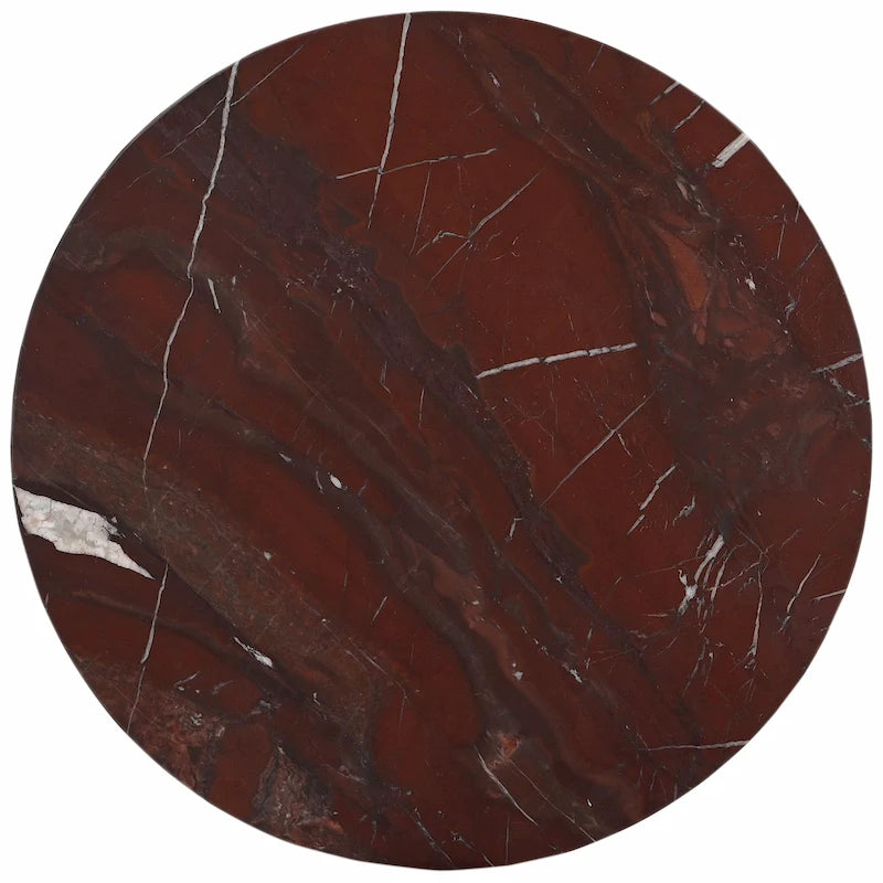 Table d'appoint/Table basse ronde en marbre marron/vert/rouge/blanc/noir