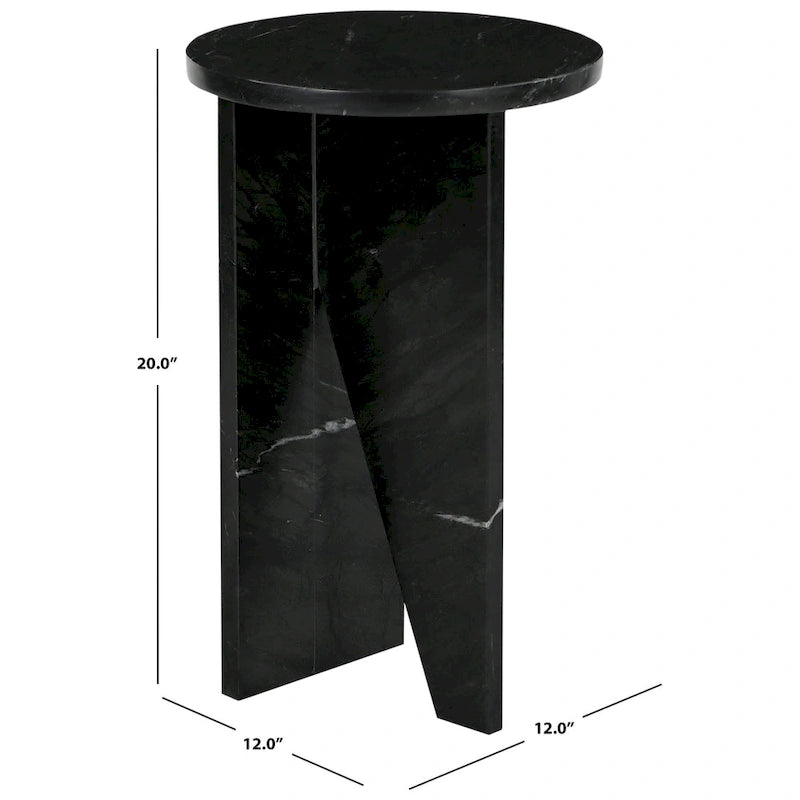 Table d'appoint/Table basse ronde en marbre marron/vert/rouge/blanc/noir