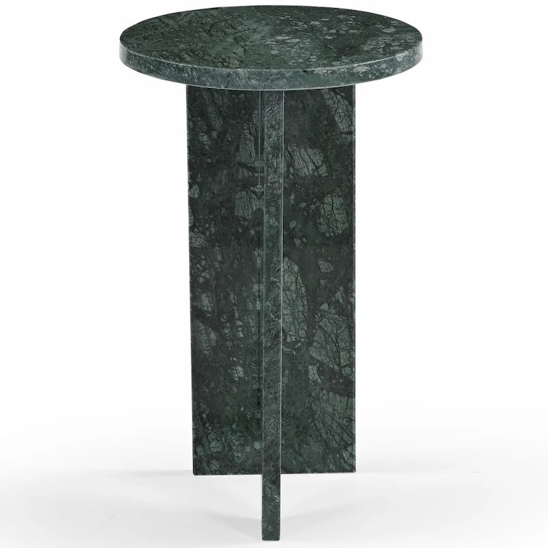 Table d'appoint/Table basse ronde en marbre marron/vert/rouge/blanc/noir