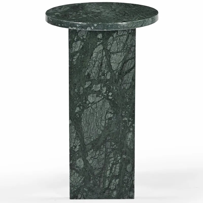 Table d'appoint/Table basse ronde en marbre marron/vert/rouge/blanc/noir