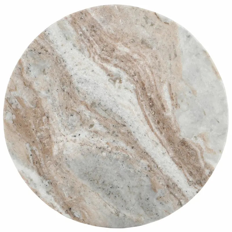 Table d'appoint/Table basse ronde en marbre marron/vert/rouge/blanc/noir