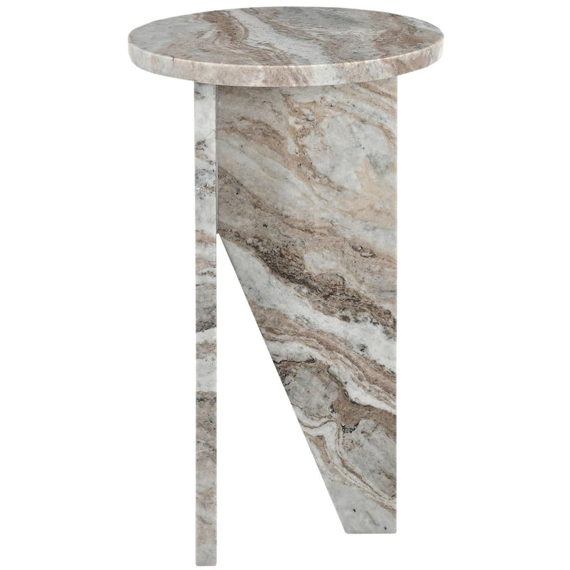 Table d'appoint/Table basse ronde en marbre marron/vert/rouge/blanc/noir