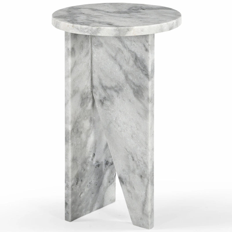 Table d'appoint/Table basse ronde en marbre marron/vert/rouge/blanc/noir