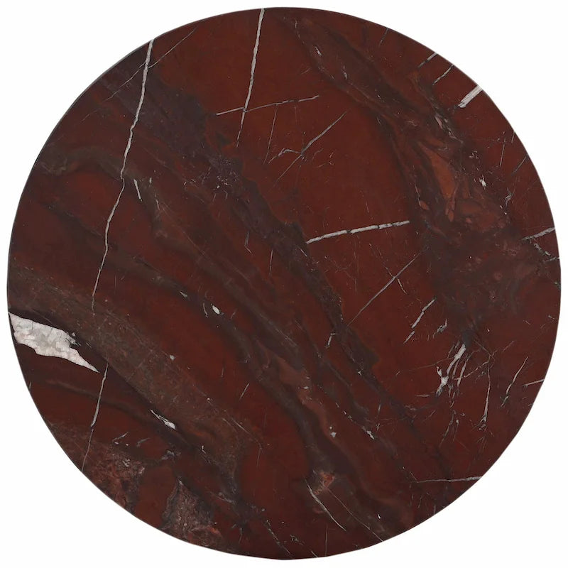 Table d'appoint/Table basse ronde en marbre marron/vert/rouge/blanc/noir