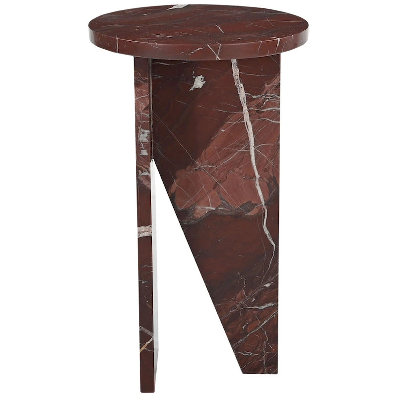 Table d'appoint/Table basse ronde en marbre marron/vert/rouge/blanc/noir