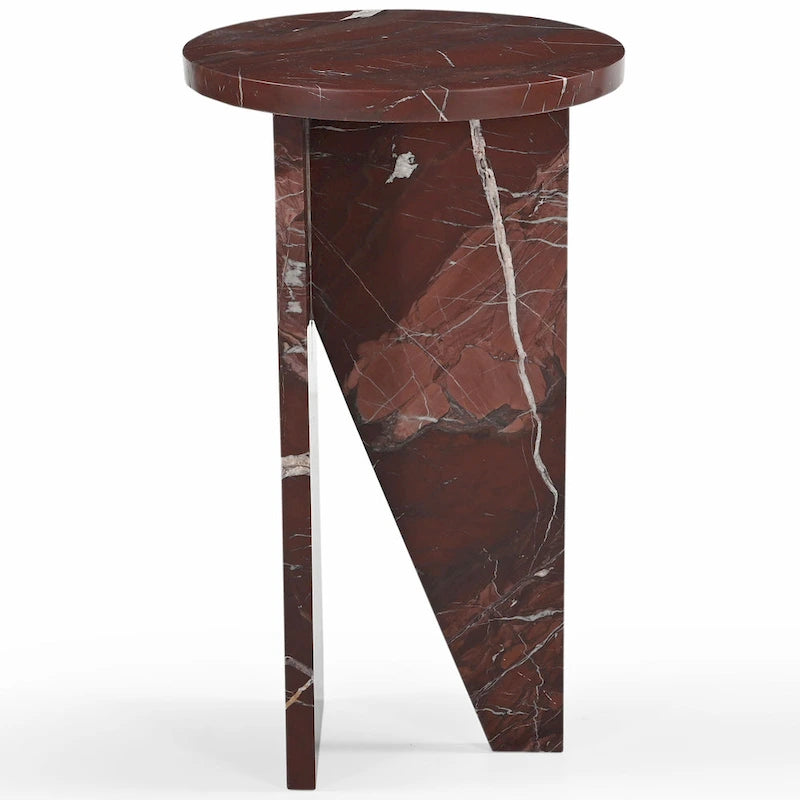Table d'appoint/Table basse ronde en marbre marron/vert/rouge/blanc/noir