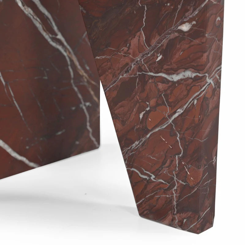 Table d'appoint/Table basse ronde en marbre marron/vert/rouge/blanc/noir
