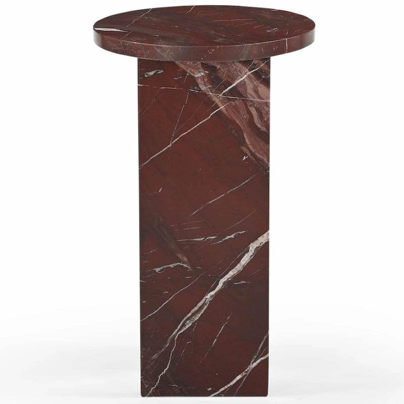 Table d'appoint/Table basse ronde en marbre marron/vert/rouge/blanc/noir