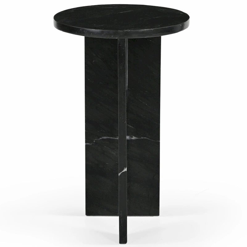 Table d'appoint/Table basse ronde en marbre marron/vert/rouge/blanc/noir
